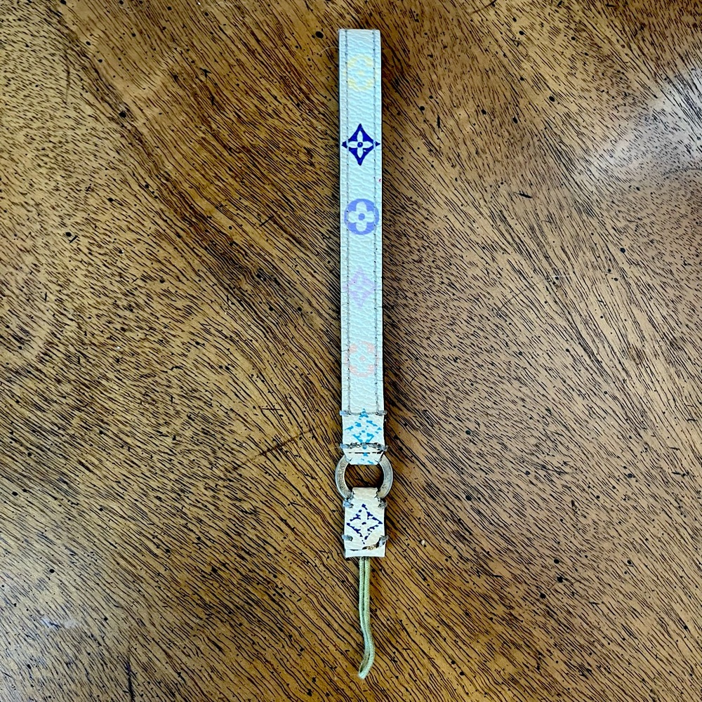 Louis Vuitton Takashi Murakami White Multicolored Cell Phone Strap